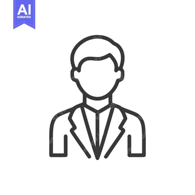 Aset premium populer: Sleek Outline Icon of an Anonymous Professional Man in a Suit