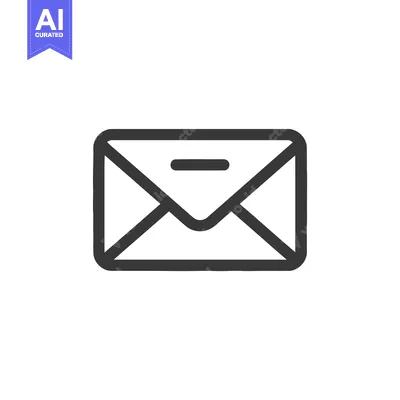 Minimalist Hand-Drawn Envelope Icon with Bold, Rounded Outlines