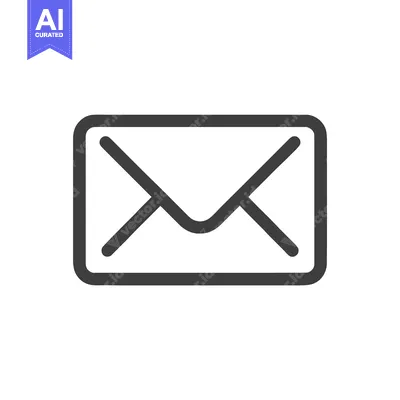 Aset premium populer: Minimalist Dark Grey Envelope Icon with Modern Rounded Outline