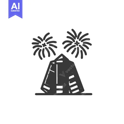 Aset premium populer: Stylized Japanese Festival Icon: Happi Coat Beneath Fireworks