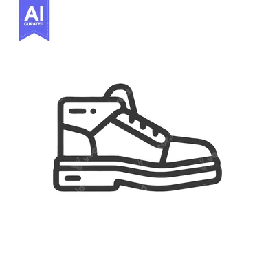 Popular premium asset: Bold Line Art Icon of a Chunky High-Top Sneaker with a Thick Platform