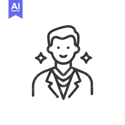 Charming Businessman Line Icon with a Sparkling Clean Look