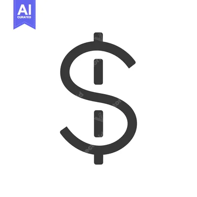 A Black and White Illustration of a Dollar Sign