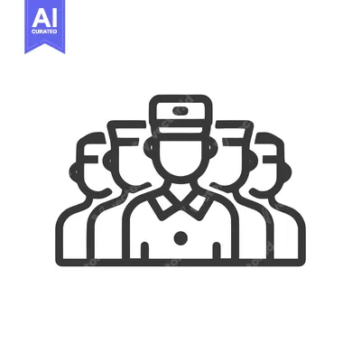 Aset premium populer: Clean Vector Outline Icon of a Hotel Bellhop Leading a Professional Se