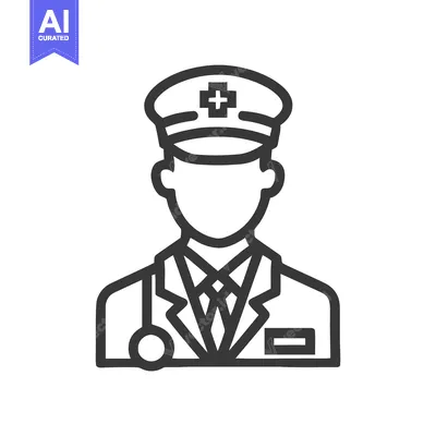 Popular premium asset: Minimalist Faceless Doctor Icon with Stethoscope and Medical Cross Cap