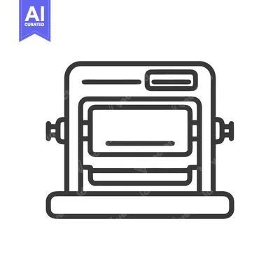 Premium design asset: Modern Laminator Machine Line Icon for Office, Home, and Crafting Proj