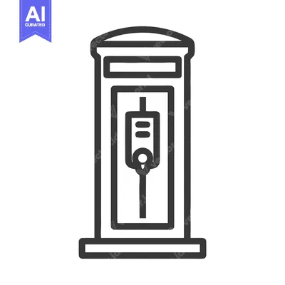 Popular premium asset: Sleek Black Outline Parking Meter Icon, Minimalist Design on Clean Whi