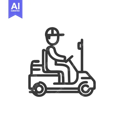 Popular premium asset: Driver in Cap on Electric Mobility Scooter, Clean Line Art Icon