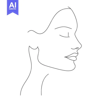 Premium design asset: Single-Line Drawing of a Woman's Profile