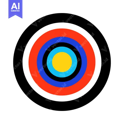 Vibrant Concentric Circles Target Design with Bold Color Palette