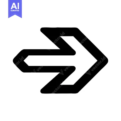 Aset desain premium: Simple, Bold Right-Facing Arrow Graphic Design