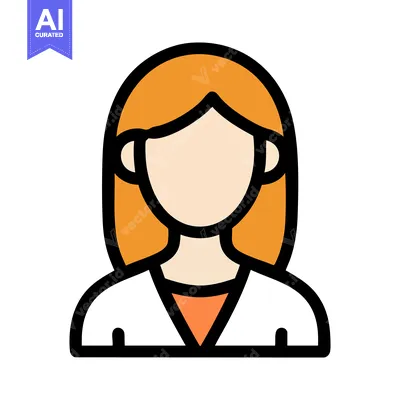 Aset premium populer: Minimalist Faceless Professional Woman Avatar with Orange Hair