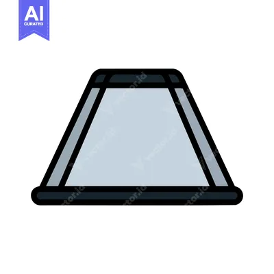Aset premium populer: Modern Flat Design Geometric Trapezoid Icon with Blue-Grey Tones
