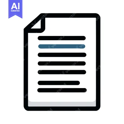 Popular premium asset: Bold Black Outline Document Icon: Minimalist Flat Design with Teal Hig