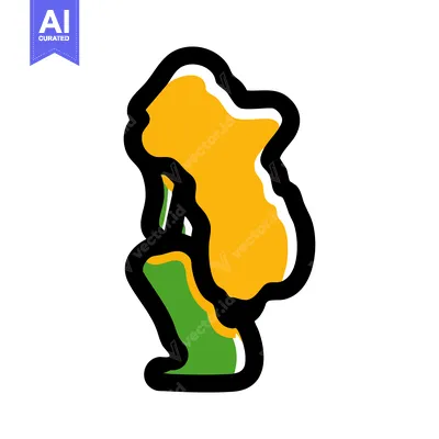 Premium design asset: Bold Hand-Drawn Style Map of Guyana Vector Graphic