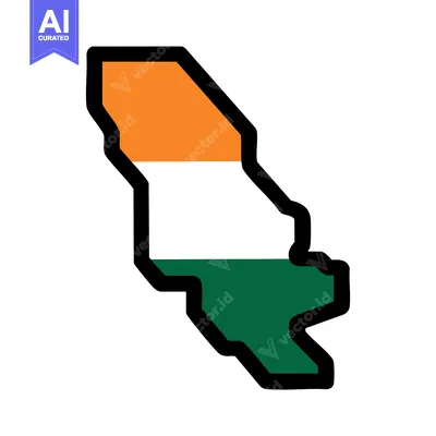 Popular premium asset: Stylized Map with Bold Outline and National Flag Colors