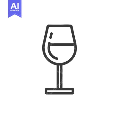 Popular premium asset: Minimalist Wine Glass Icon: Clean Line Art on White Background