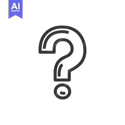 Minimalist Question Mark Icon with Bold Outline on White Background