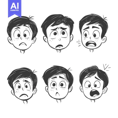 Popular premium asset: Six Cartoon Boy Faces With Different Expressions