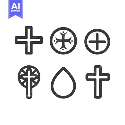 Six Different Styles of Christian Cross Icons