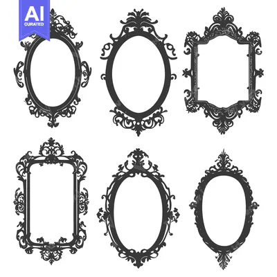 Popular premium asset: Six Ornate, Decorative Frames with Detailed Floral Designs