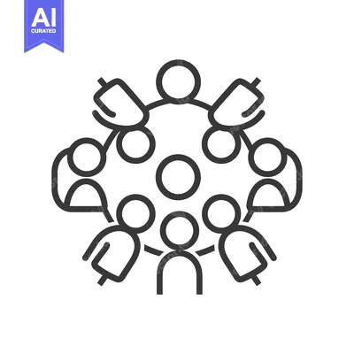 Six People in a Circle, Connected by Lines