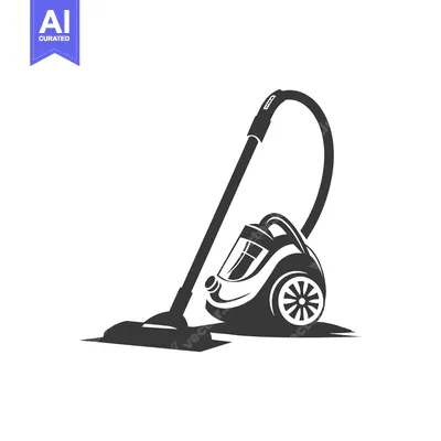 A Black and White Illustration of a Vacuum Cleaner