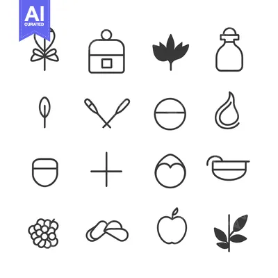 Aset premium populer: Sixteen Simple Line Icons of Objects and Symbols