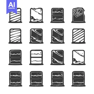 Sixteen Unique Black and White Graphical Representations of a Refriger