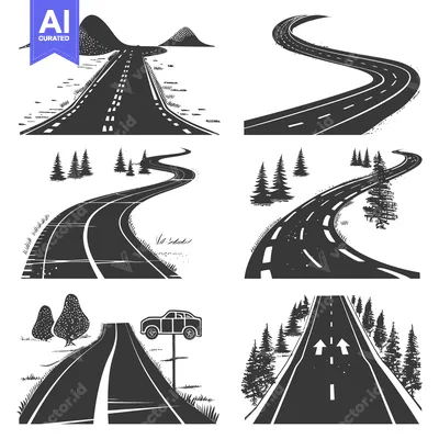 Six Variations of a Winding Road with Different Scenery