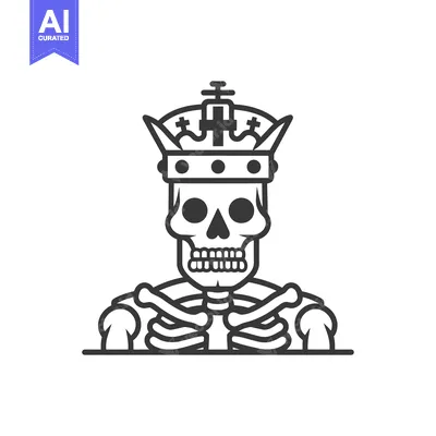 Aset premium populer: Skeleton King Wearing a Crown