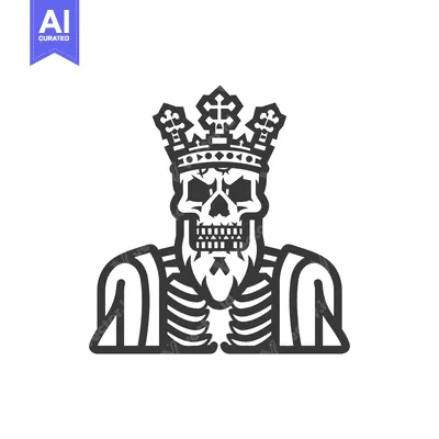 Skeleton King with Crown and Rib Cage