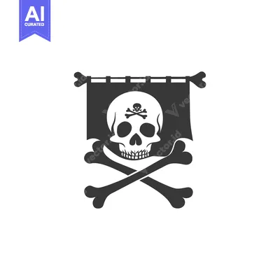 Skull and Crossbones with Banner and Bones