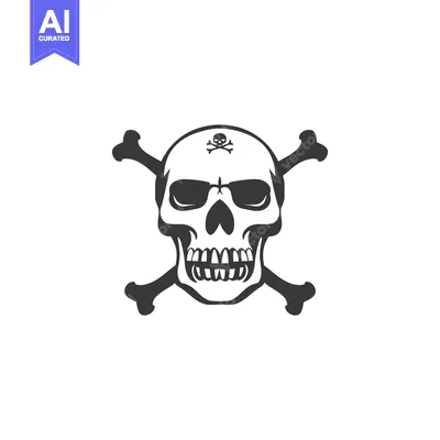 Skull and Crossbones with Forehead Skull and Crossbones