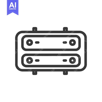 Server Rack Icon: Minimalist Data Center Outline Design