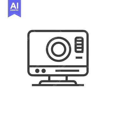Aset premium populer: Minimalist Icon of a Vintage Television Set with Antenna