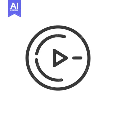 Aset premium populer: Minimalist Play Button Icon with Circular Progress Bar, Dark Gray on W