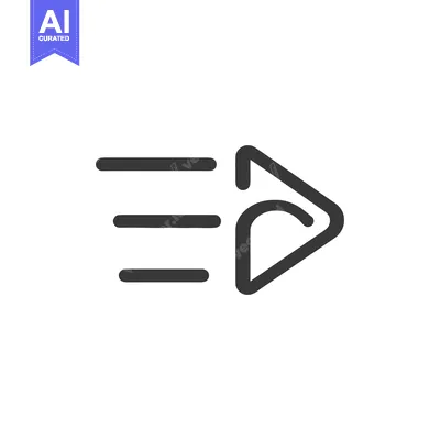 Aset premium populer: Minimalist Send Icon: Three Lines Leading to Arrowhead with Curved Int