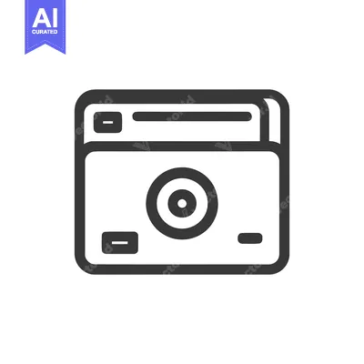 Premium design asset: Minimalist Camera Icon: Sleek Design for Photography Concepts