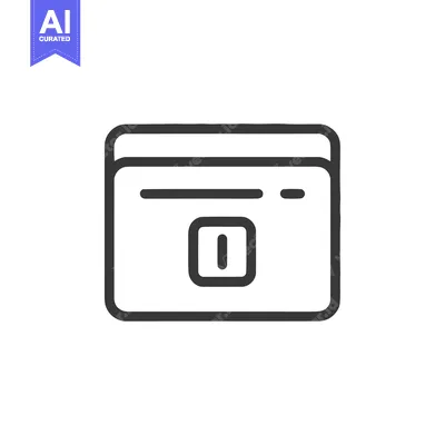Minimalist Browser Window Icon with Rounded Edges and Simple Design