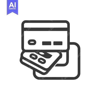Aset premium populer: Credit Card Payment Icon: Modern Line Art for Financial Transactions