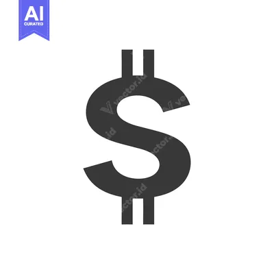 A Black and White Illustration of the Dollar Sign