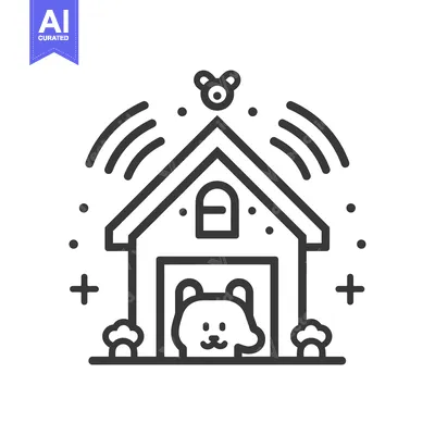 Smart Home Security System with Dog Inside Dog House