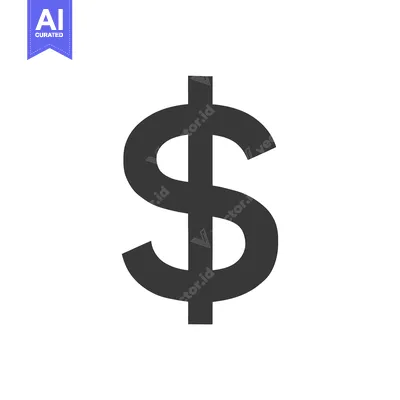 A black and white illustration of the US dollar sign