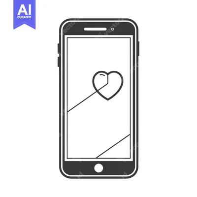 Smartphone Displaying a Heart Icon