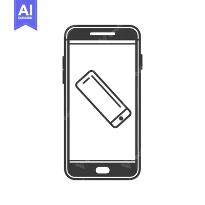 Smartphone Displaying a Smaller Smartphone Icon