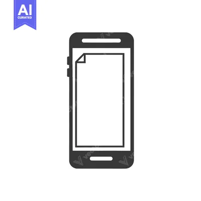 Aset desain premium: Smartphone Icon with Open Document Symbol