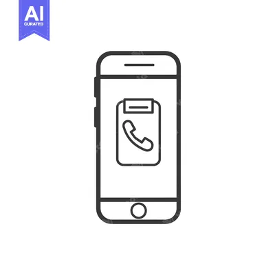 Smartphone Screen Displaying a Clipboard with a Phone Icon