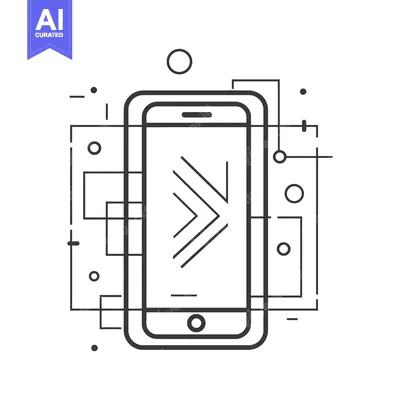 Popular premium asset: Smartphone with Abstract Geometric Lines and Shapes