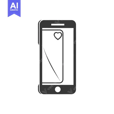 Aset premium populer: Smartphone with a Heart Icon Displayed on Screen